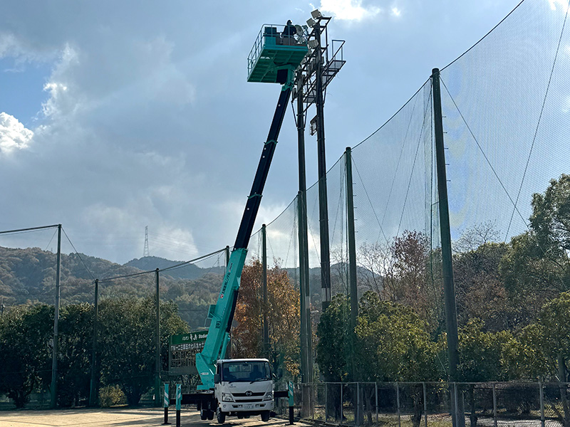 運動施設でのLED照明工事