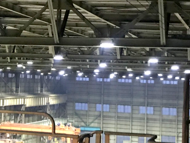 工場でのLED照明工事